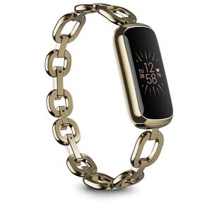 Fitbit Luxe Special Edition Tracker, Gorjana Gold Stainless Steel Link Bracelet